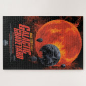 Space Graveyard Skull Halloween Galaxy of Horrors Legpuzzel (Horizontaal)