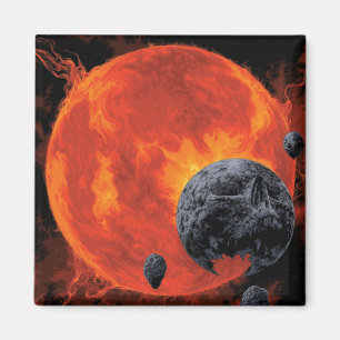 Space Graveyard Skull Halloween Galaxy of Horrors Magneet
