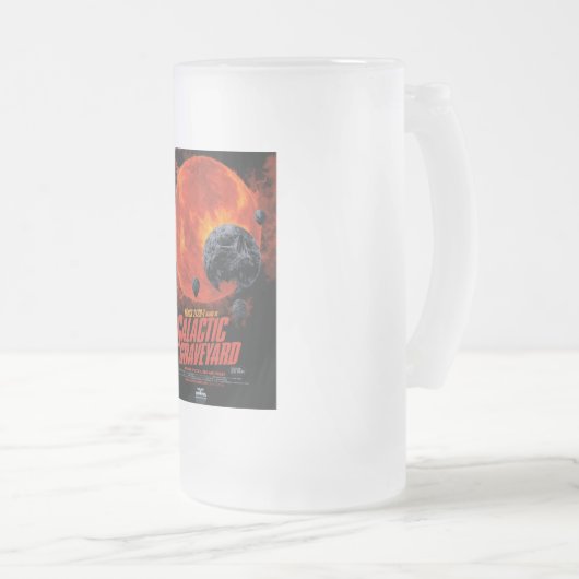 Space Graveyard Skull Halloween Galaxy of Horrors Matglas Bierpul (Voorkant rechts)