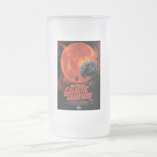 Space Graveyard Skull Halloween Galaxy of Horrors Matglas Bierpul