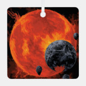 Space Graveyard Skull Halloween Galaxy of Horrors Metalen Ornament (Voorkant)