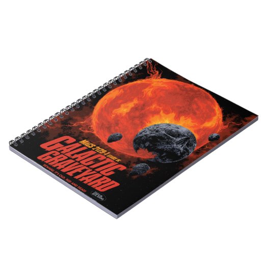 Space Graveyard Skull Halloween Galaxy of Horrors Notitieboek (Linkerzijde)