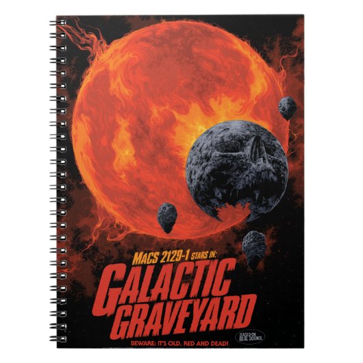 Space Graveyard Skull Halloween Galaxy of Horrors Notitieboek (Voorkant)