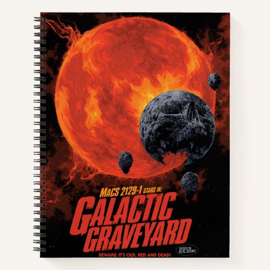 Space Graveyard Skull Halloween Galaxy of Horrors Notitieboek (Voorkant)
