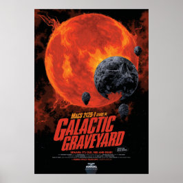 Space Graveyard Skull Halloween Galaxy of Horrors Poster