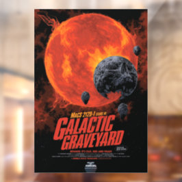 Space Graveyard Skull Halloween Galaxy of Horrors Raamsticker