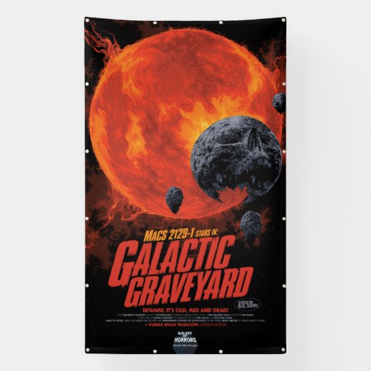 Space Graveyard Skull Halloween Galaxy of Horrors Spandoek (Verticaal)