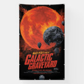 Space Graveyard Skull Halloween Galaxy of Horrors Spandoek (Verticaal)