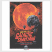 Space Graveyard Skull Halloween Galaxy of Horrors Sticker (Vel)