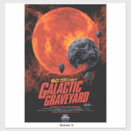 Space Graveyard Skull Halloween Galaxy of Horrors Sticker (Vel)