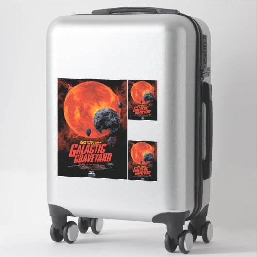 Space Graveyard Skull Halloween Galaxy of Horrors Sticker (Koffer)