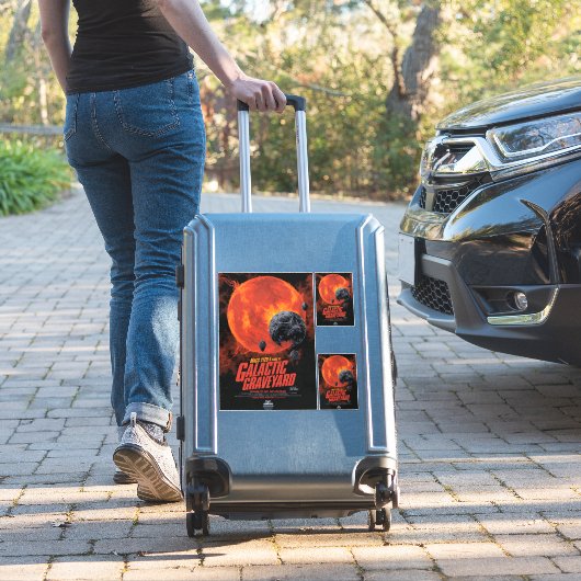 Space Graveyard Skull Halloween Galaxy of Horrors Sticker (Koffer Insitu)