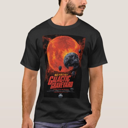 Space Graveyard Skull Halloween Galaxy of Horrors T-shirt (Voorkant)