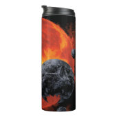 Space Graveyard Skull Halloween Galaxy of Horrors Thermosbeker (Geroteerd rechts)