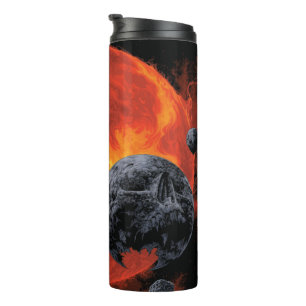 Space Graveyard Skull Halloween Galaxy of Horrors Thermosbeker