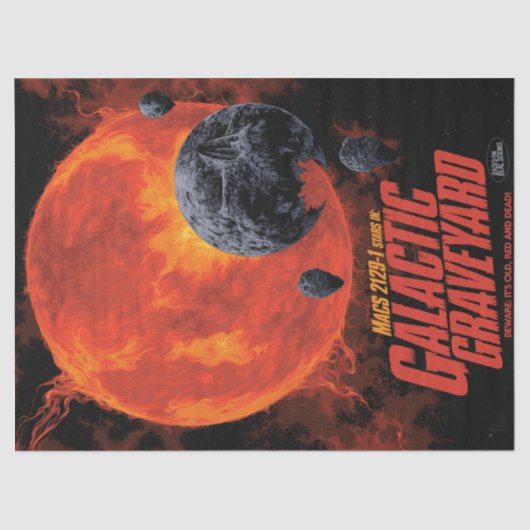 Space Graveyard Skull Halloween Galaxy of Horrors Tissuepapier (Voorkant)