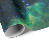 Space Green California Nebula Star Astronomie Cadeaupapier (Rol Hoek)