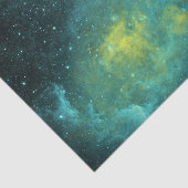 Space Green Yellow Waterverf Star Nebula Universe Tissuepapier (Detail)