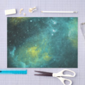 Space Green Yellow Waterverf Star Nebula Universe Tissuepapier (Craft)