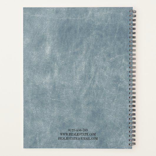 Space Grey Custom Company Logo Kantoor Planner (Achterkant)