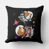 Space Guinee Varkens Astronauts Cosmic Cavy Pet Kussen (Voorkant)