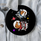 Space Guinee Varkens Astronauts Cosmic Cavy Pet Ronde Button 6,0 Cm (In situ)
