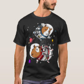 Space Guinee Varkens Astronauts Cosmic Cavy Pet T-shirt (Voorkant)
