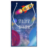 Space Happy Birthday op maat Klein Cadeauzakje (Achterkant)