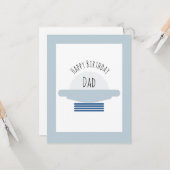 Space Happy Birthday Pap Vader Grandpa Kaart (Voorkant / Achterkant in situ)