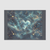 Space Heart gemaakt van sterren Tissuepapier (Voorkant)