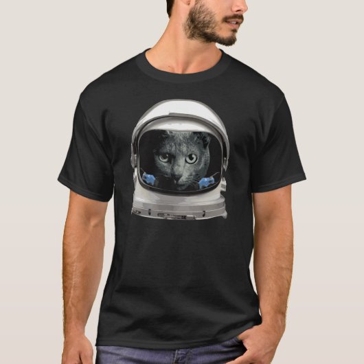 Space Helmet Astronaut Cat T-shirt (Voorkant)
