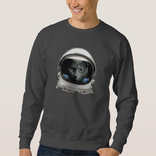 Space Helmet Astronaut Cat Trui (Voorkant)
