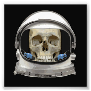 Space Helmet Astronaut Skull Foto Afdruk