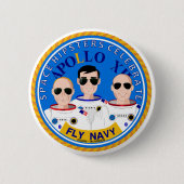 Space Hipsters Apollo 12 Anniversary Button (Voorkant)