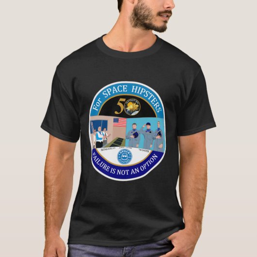 Space Hipsters Apollo 13 50e gedenkdag t-shirt (Voorkant)