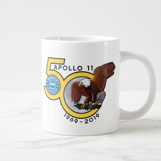 Space Hipsters® Apollo 50 Jumbo Coffee Mok (20 oz) (Rechts)