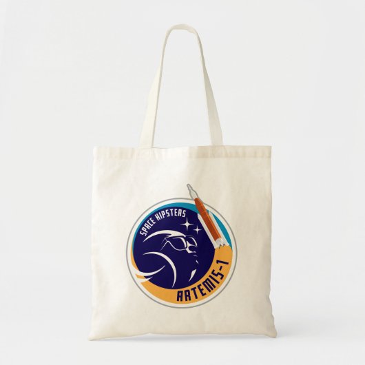 Space Hipsters® Artemis-1 Logo Canvas tas (Voorkant)