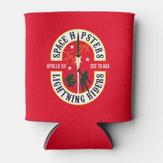 Space Hipsters® Lightning Riders schuim koozie (Voorkant)