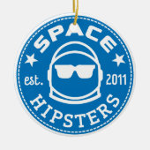 Space Hipsters Logo Porcelain Ornament (Voorkant)