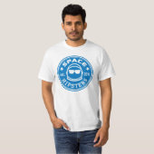 Space Hipsters® Mannen Logo (wit) T-shirt (Voorkant volledig)