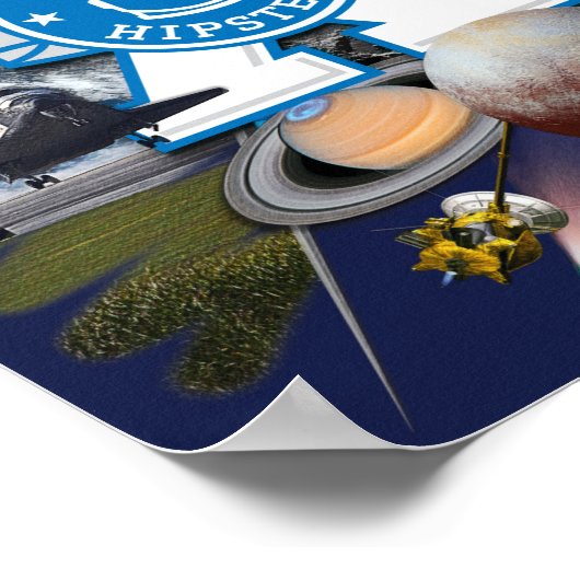 Space Hipsters® X Collage Wall Art Poster 9 x 12 i (Hoek)