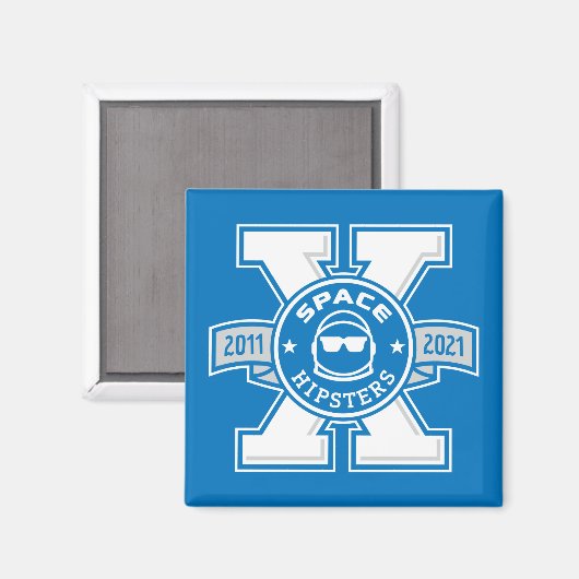 Space Hipsters® X Logo 2-inch magneet (Voorkant / Achterkant)