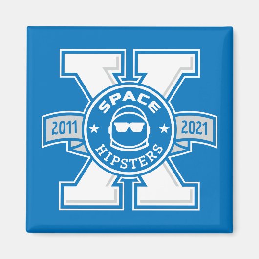 Space Hipsters® X Logo 2-inch magneet (Voorkant)
