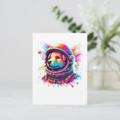 Space Hondenliefhebber Design Briefkaart (Staand voorkant)