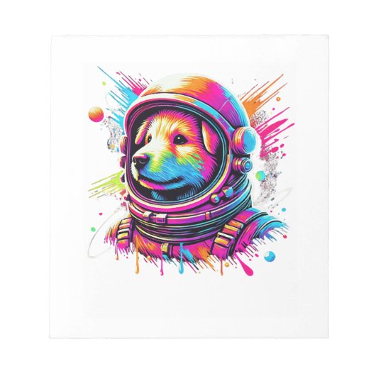 Space Hondenliefhebber Design Notitieblok (Voorkant)