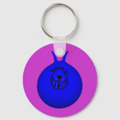 Space Hopper Keyring Blue/Paars Sleutelhanger (Voorkant)