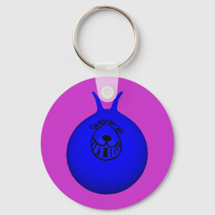 Space Hopper Keyring Blue/Paars Sleutelhanger