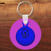 Space Hopper Keyring Blue/Paars Sleutelhanger (Voorkant)