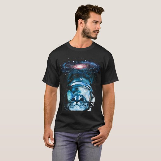 Space house cat v2 t-shirt (Voorkant volledig)