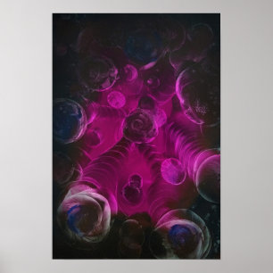Space II - Bekroonde Handgeschilderde Abstracte Ku Poster